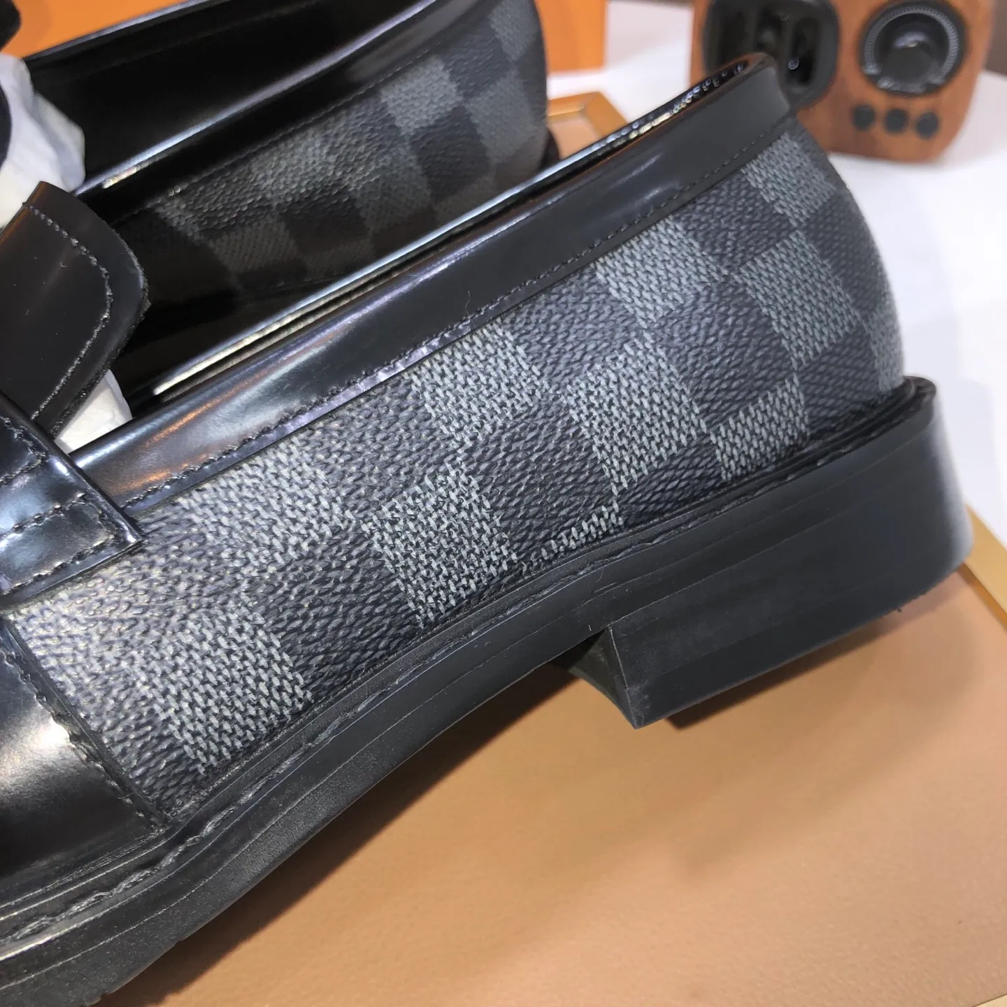 Men's shoes💰460💰【LOUIS VUITTON】(sheepskin lining) new cowhide LV formal shoes🎩🎩❗️🆘made one to one at the counter🎩original quality, imported cowhide upper➕full sheepskin lining➕original rubber outsole, {high quality visible}👣Size: 38-45 (45 custom-made)